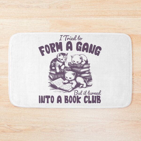 Item preview, Gang formed into a book club with cats designed and sold by TimesTwoAngela.