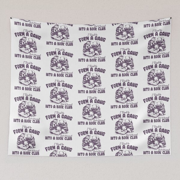 Item preview, Gang formed into a book club with cats designed and sold by TimesTwoAngela.