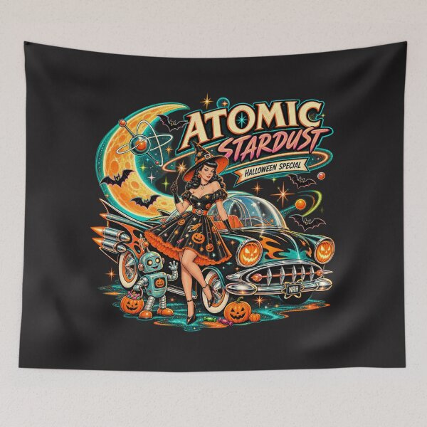 Item preview, Atomic Stardust Halloween Special Retro Vintage designed and sold by Normandy Road Heritage™ - Vintage Garage Art.
