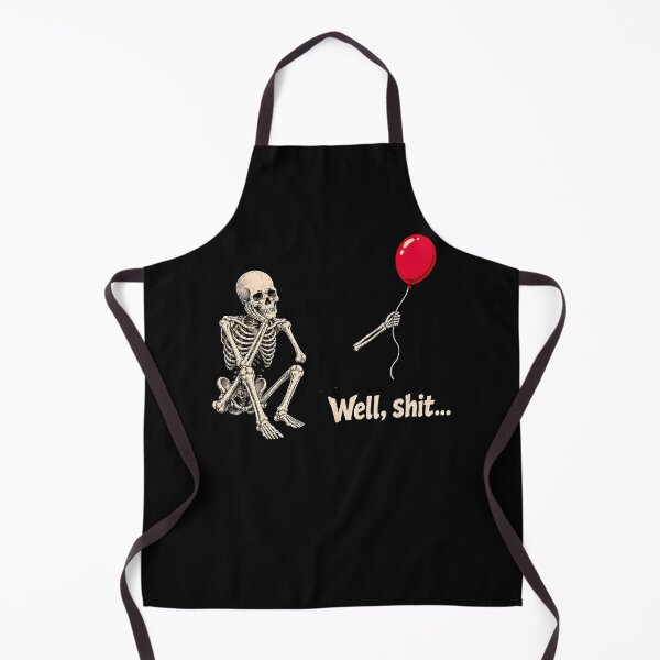 Item preview, Well Shit Funny Skeleton With Red Balloon Meme designed and sold by Fereskabilon.