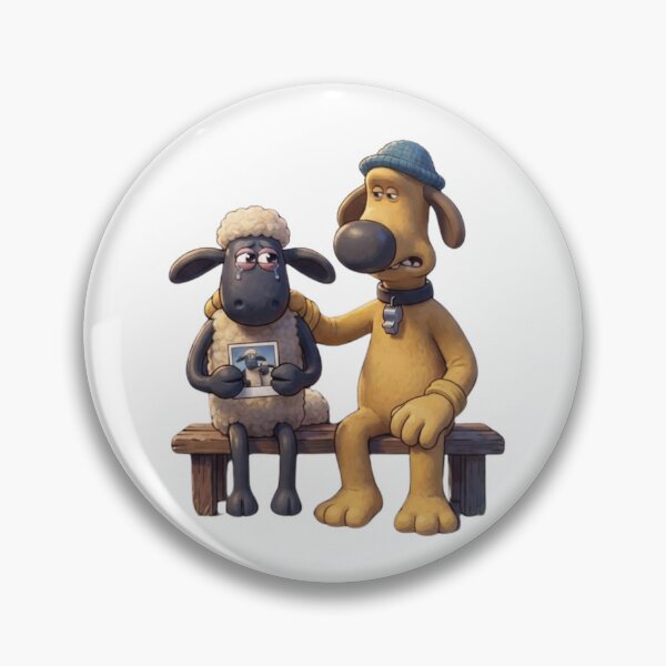 Item preview, Sad Crying Sheep Holding Photo Dog Comforting On Bench Friendship Art designed and sold by jhgjykuo.