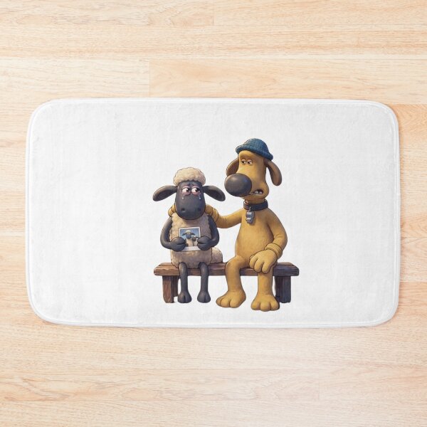 Item preview, Sad Crying Sheep Holding Photo Dog Comforting On Bench Friendship Art designed and sold by jhgjykuo.