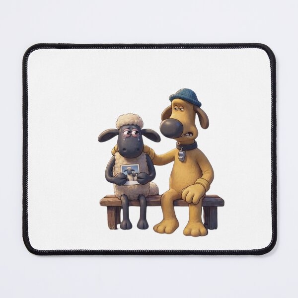 Item preview, Sad Crying Sheep Holding Photo Dog Comforting On Bench Friendship Art designed and sold by jhgjykuo.