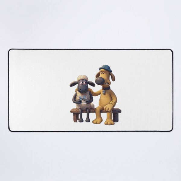 Item preview, Sad Crying Sheep Holding Photo Dog Comforting On Bench Friendship Art designed and sold by jhgjykuo.