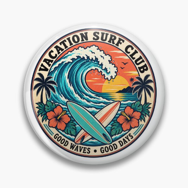 Item preview,  Retro Ocean Wave and Surfboards designed and sold by urbinet.