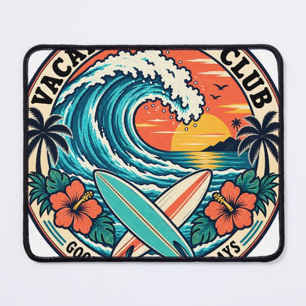 Item preview, Retro Ocean Wave and Surfboards designed and sold by urbinet.