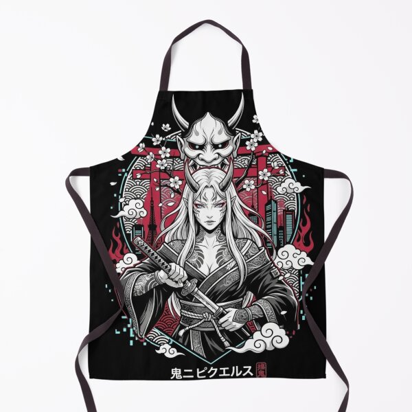 Item preview, Oni Kunoichi Samurai Girl – Japanese Demon Katana Tokyo Skyline Design designed and sold by Oni-Pixels.