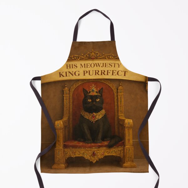 Item preview, Black Royal Cat - His Meowjesty King Purrfect designed and sold by PurrfectWhisper.