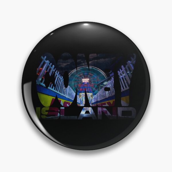 Item preview, Coney Island Wonder Wheel Night Photography - Brooklyn Typography Art designed and sold by Jensen Designed.
