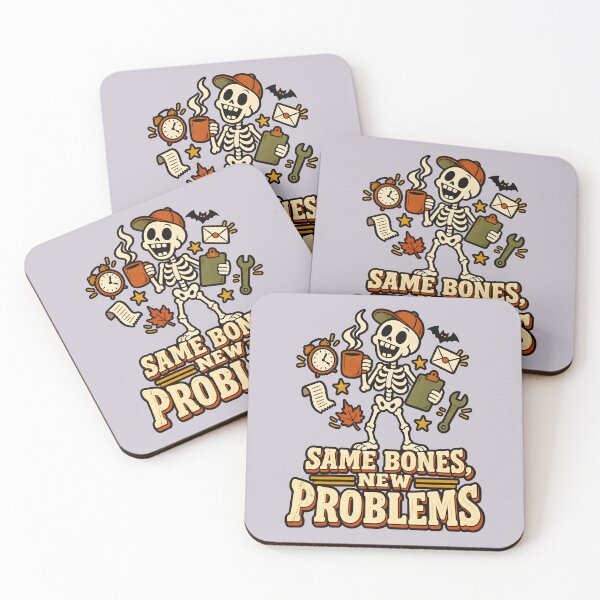 Item preview, Same Bones, New Problems Retro Skeleton Humor designed and sold by  MAD's Recreation Studio.
