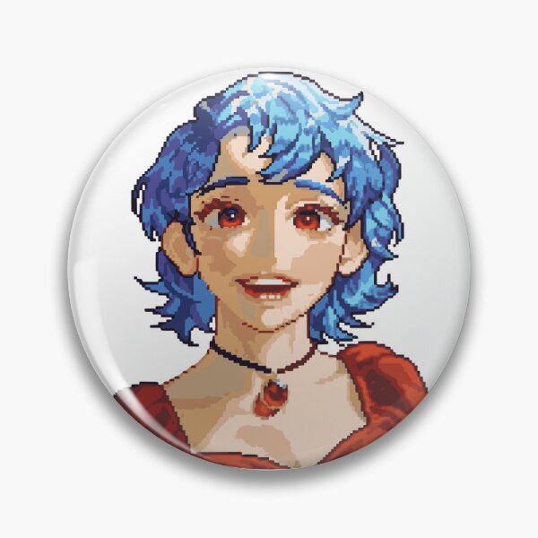 Item preview, Pelican Town Blue Hair Girl - Pixel Art Gem Lover Portrait designed and sold by DawnColony.