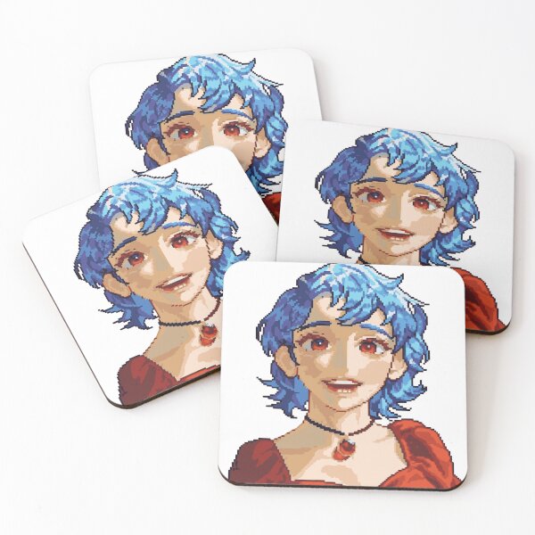 Item preview, Pelican Town Blue Hair Girl - Pixel Art Gem Lover Portrait designed and sold by DawnColony.