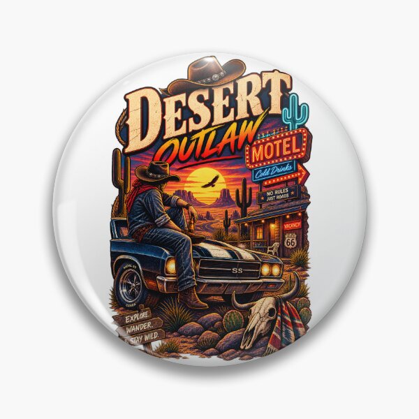 Item preview, Desert Outlaw – Western Route 66 Adventure designed and sold by CreativeMindsetLab.