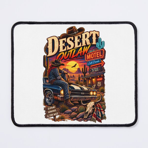 Item preview, Desert Outlaw – Western Route 66 Adventure designed and sold by CreativeMindsetLab.