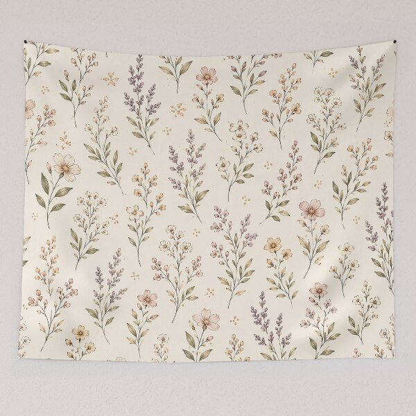 Item preview, Delicate Autumn Wildflower Botanical Floral Pattern Fall Color Fall Season designed and sold by Luvjesus2.