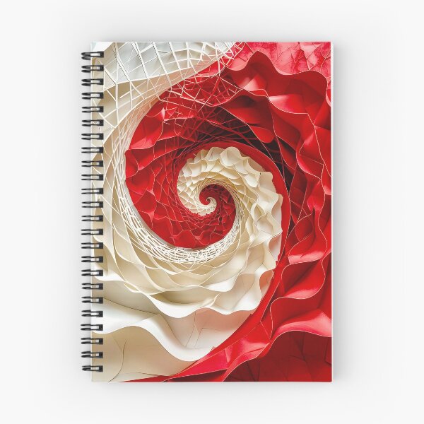 Item preview, Intricate Spiral Pattern in Red and White  designed and sold by Vicky Brago-Mitchell®.