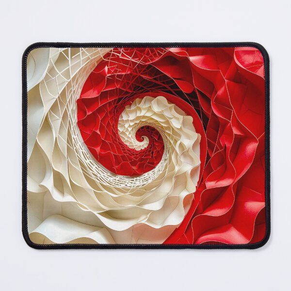 Item preview, Intricate Spiral Pattern in Red and White  designed and sold by Vicky Brago-Mitchell®.