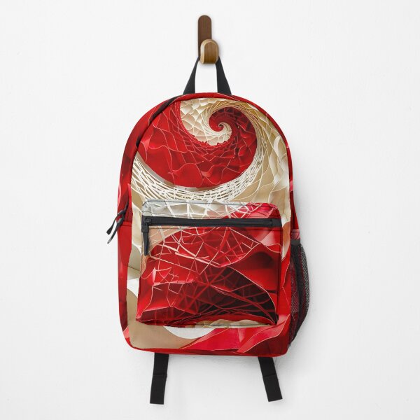 Item preview, Intricate Spiral Pattern in Red and White designed and sold by Vicky Brago-Mitchell®.
