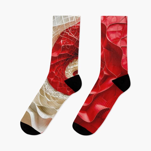 Item preview, Intricate Spiral Pattern in Red and White  designed and sold by Vicky Brago-Mitchell®.