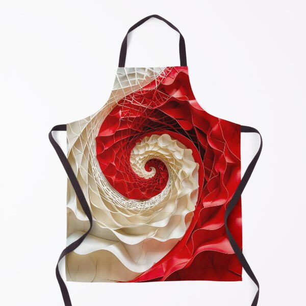 Item preview, Intricate Spiral Pattern in Red and White designed and sold by Vicky Brago-Mitchell®.