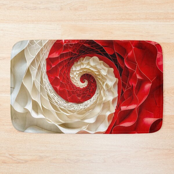 Item preview, Intricate Spiral Pattern in Red and White  designed and sold by Vicky Brago-Mitchell®.