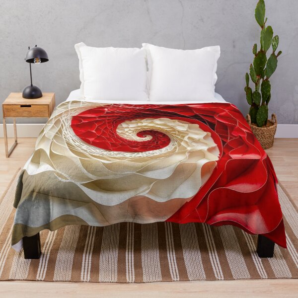 Item preview, Intricate Spiral Pattern in Red and White designed and sold by Vicky Brago-Mitchell®.