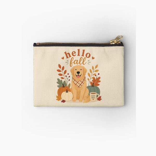 Item preview, Hello Fall Golden Retriever Cute Autumn Art designed and sold by MiaBellaGirl.