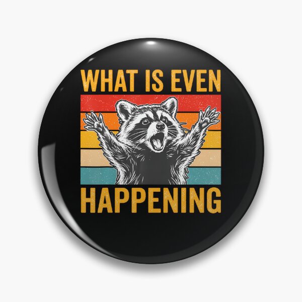 Item preview, What Is Even Happening Confused Sarcastic Raccoon Retro designed and sold by Fereskabilon.
