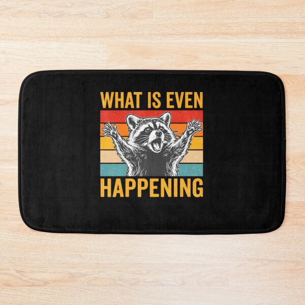 Item preview, What Is Even Happening Confused Sarcastic Raccoon Retro designed and sold by Fereskabilon.
