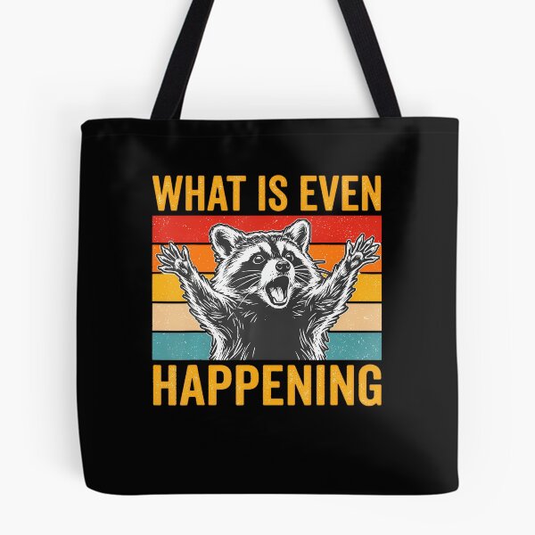 Item preview, What Is Even Happening Confused Sarcastic Raccoon Retro designed and sold by Fereskabilon.