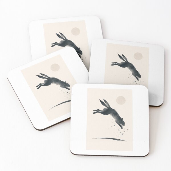 Item preview, Silent Leap | Minimal Nordic Hare Illustration designed and sold by Norvian.