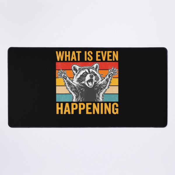 Item preview, What Is Even Happening Confused Sarcastic Raccoon Retro designed and sold by Fereskabilon.