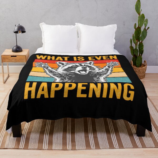 Item preview, What Is Even Happening Confused Sarcastic Raccoon Retro designed and sold by Fereskabilon.