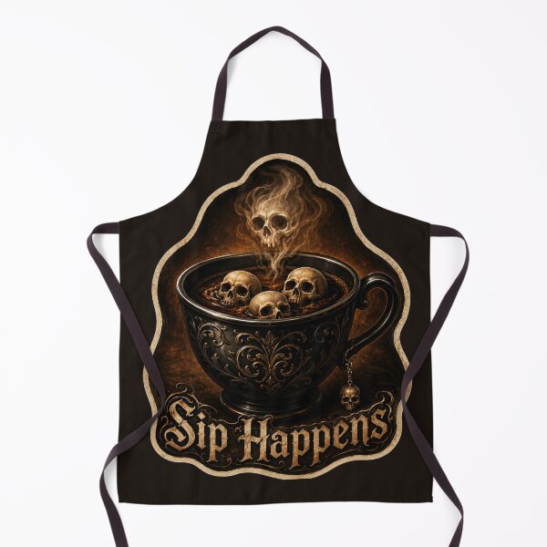 Item preview, Sip Happens – Gothic Skull Coffee designed and sold by LakeshoreLegendsAndLight .