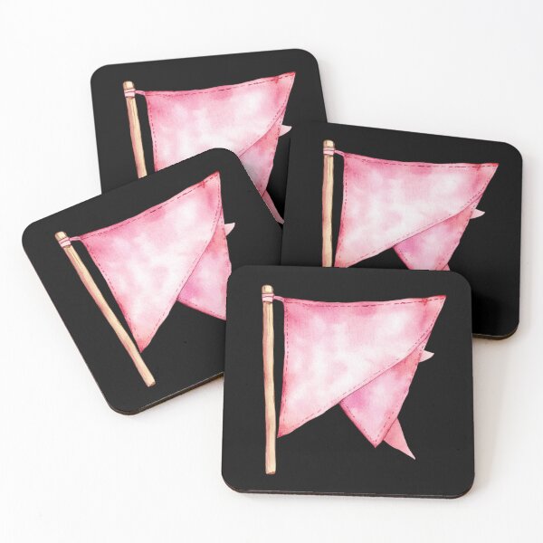 Item preview, Pink Flag on Wooden Pole designed and sold by jierrfan.