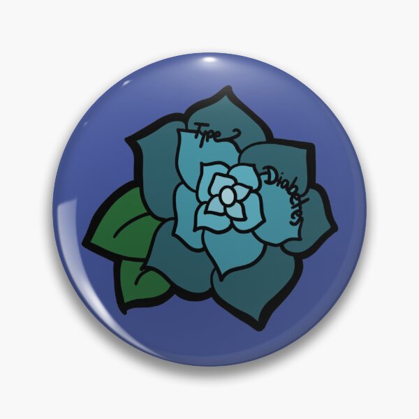 Item preview, Invisible Illness: Diabetes Type 2 Flower designed and sold by LynkPlaysGames.