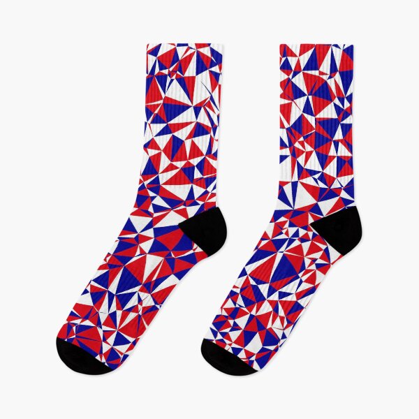 Item preview, France Red, White & Blue Triangular Mosaic Pattern Design designed and sold by DymondDesigns.