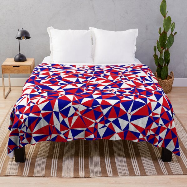 Item preview, France Red, White & Blue Triangular Mosaic Pattern Design designed and sold by DymondDesigns.