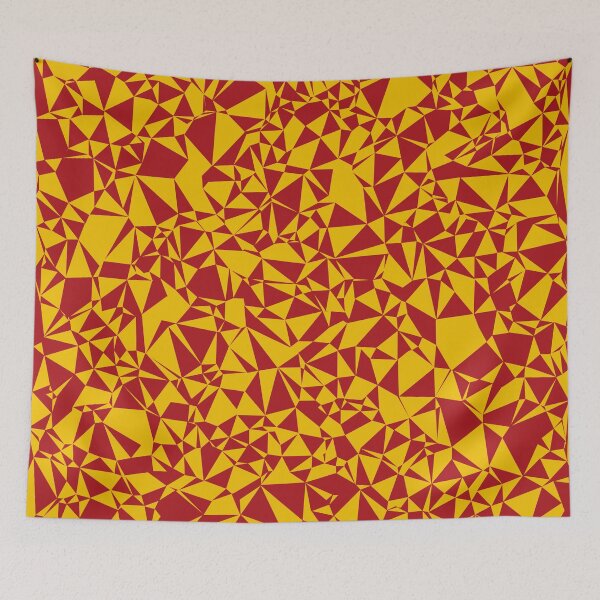 Item preview, Spain (España) Red & Yellow Triangular Mosaic Pattern Design designed and sold by DymondDesigns.