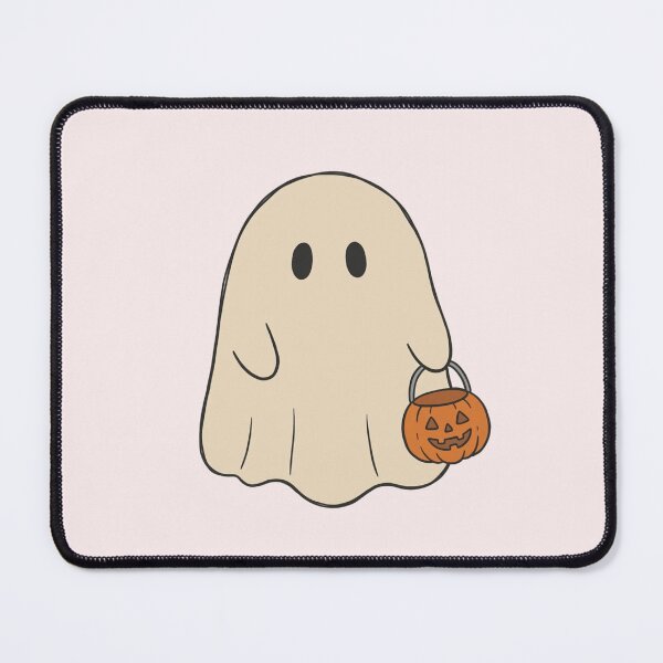 Item preview, Cute Ghost with Pumpkin Bucket | Kawaii Trick or Treat designed and sold by wingoo22.