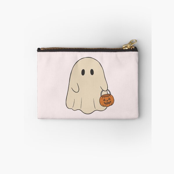 Item preview, Cute Ghost with Pumpkin Bucket | Kawaii Trick or Treat designed and sold by wingoo22.
