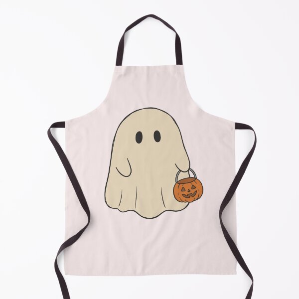 Item preview, Cute Ghost with Pumpkin Bucket | Kawaii Trick or Treat designed and sold by wingoo22.