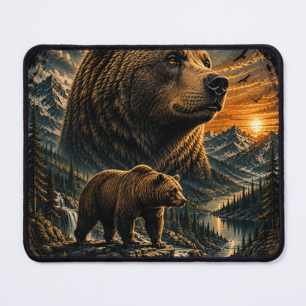 Item preview, Mountain Guardian Bear – Wilderness Wildlife Art designed and sold by TeeVibeHaus.
