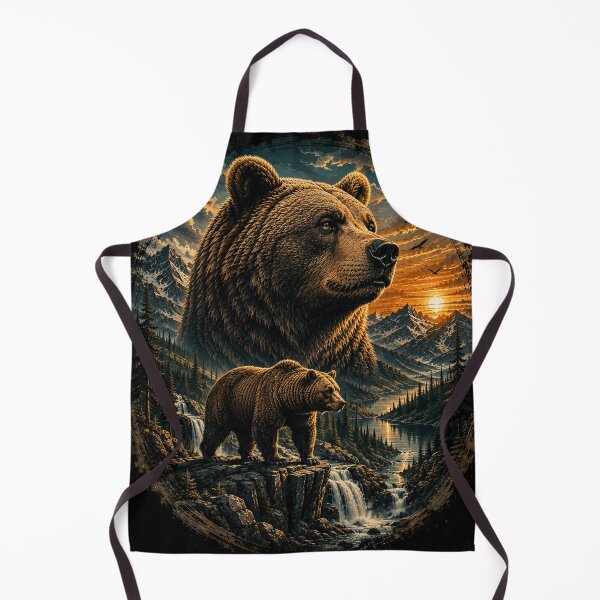 Item preview, Mountain Guardian Bear – Wilderness Wildlife Art designed and sold by TeeVibeHaus.