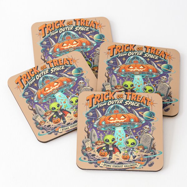 Item preview, Trick Or Treat From Outer Space Halloween designed and sold by Normandy Road Heritage™ - Vintage Garage Art.