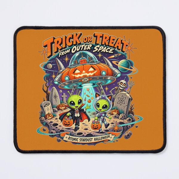 Item preview, Trick Or Treat From Outer Space Halloween designed and sold by Normandy Road Heritage™ - Vintage Garage Art.