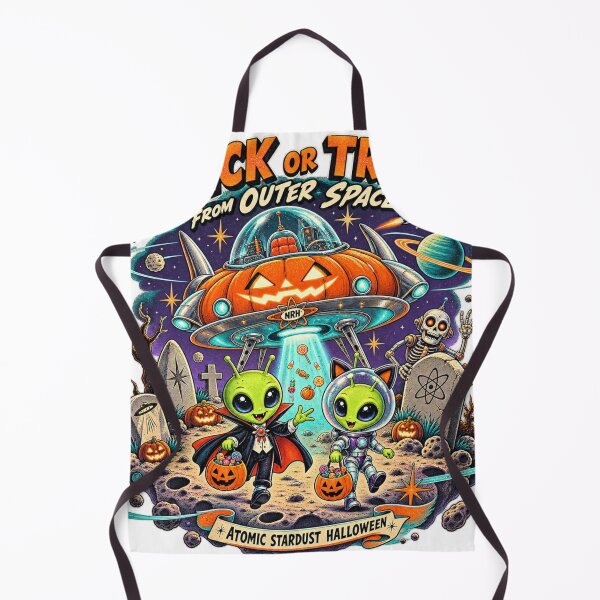 Item preview, Trick Or Treat From Outer Space Halloween designed and sold by Normandy Road Heritage™ - Vintage Garage Art.