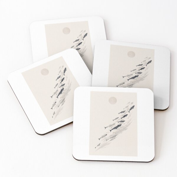 Item preview, Silent Current | Minimal Nordic Salmon Illustration designed and sold by Norvian.
