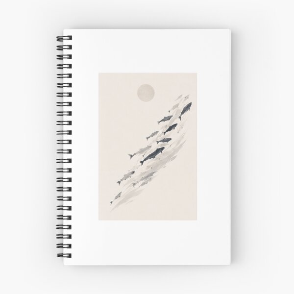 Item preview, Silent Current | Minimal Nordic Salmon Illustration designed and sold by Norvian.