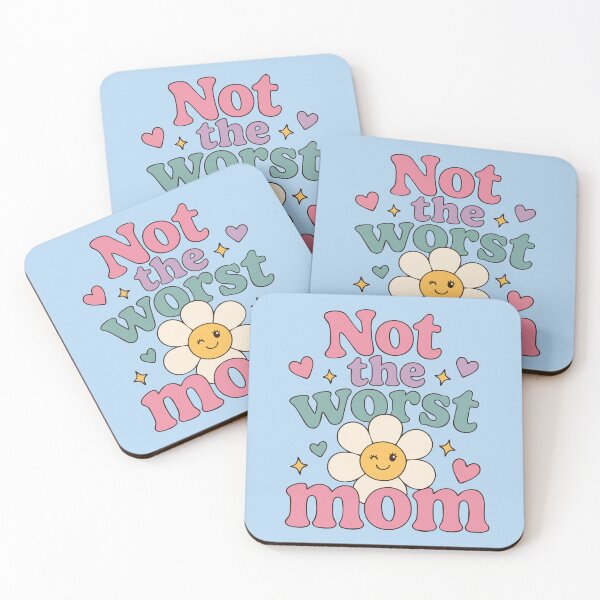 Item preview, Not the Worst Mom Funny Retro Flower designed and sold by pixiedustpaint.